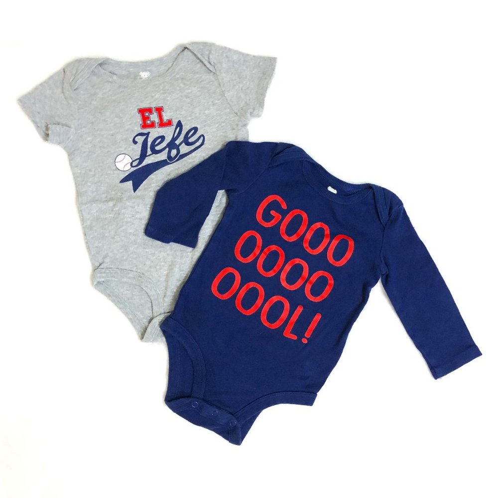 El Jefe y GOOOOOAL! onesies 6-9 meses